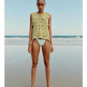 Zara Green Coverup Top